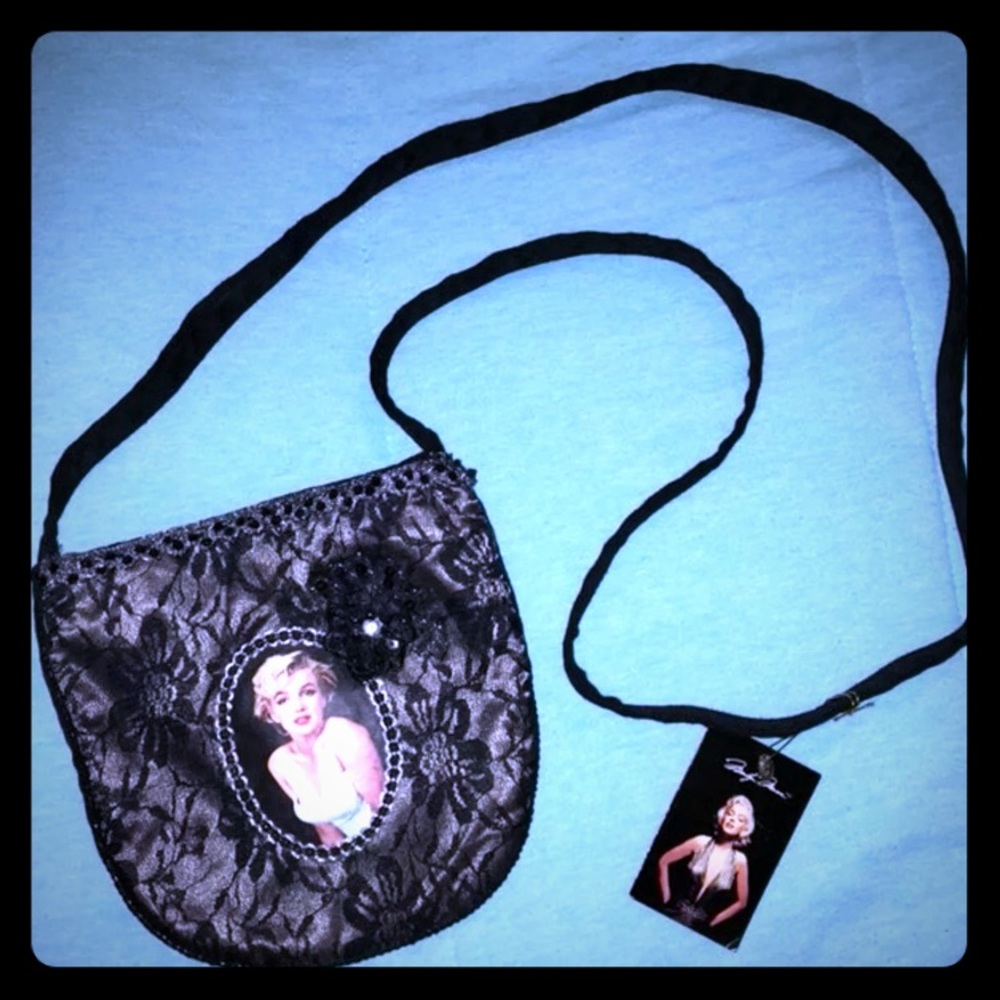 MARILYN MONROE LACE/BEAD EMBROIDERED PURSE